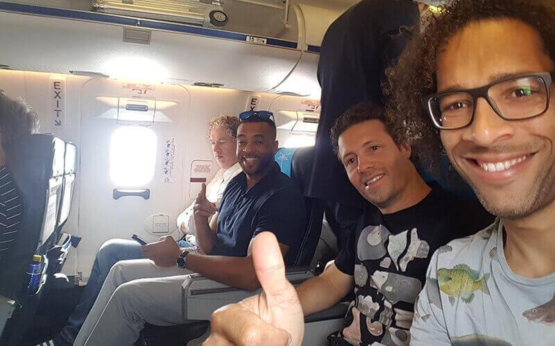 Omar Lovert, Reggie Valpoort and Sheng Janssen (NightMonkey team) enjoying the trip to Digital Elite Camp 2017 in Tallin - Estonia.